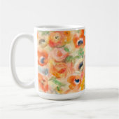 Orange Spring Flowers Kaffeetasse (Links)