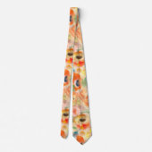 Orange Spring Flowers Krawatte (Rückseite)