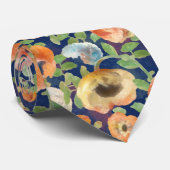 Orange Spring Flowers Krawatte (Gerollt)
