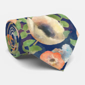 Orange Spring Flowers Krawatte (Gerollt)