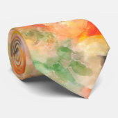 Orange Spring Flowers Krawatte (Gerollt)