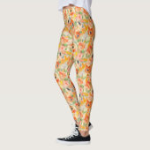 Orange Spring Flowers Leggings (Links)