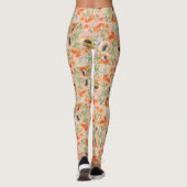 Orange Spring Flowers Leggings (Rückseite)