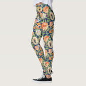 Orange Spring Flowers Leggings (Links)