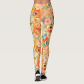 Orange Spring Flowers Leggings (Rückseite)