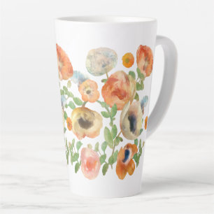 Orange Spring Flowers Milchtasse