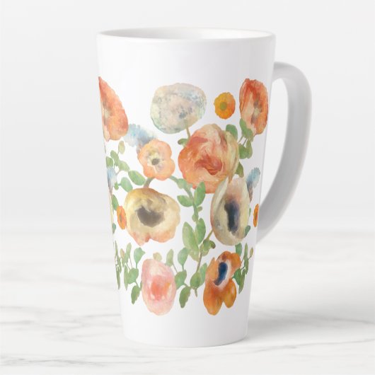 Orange Spring Flowers Milchtasse (Rechte Ecke)