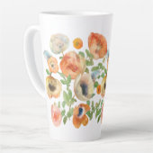 Orange Spring Flowers Milchtasse (Linke Ecke)