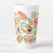 Orange Spring Flowers Milchtasse (Vorderseite)
