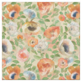 Orange Spring Flowers Muster Stoff (Nahaufnahme)