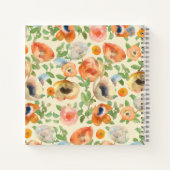 Orange Spring Flowers Notizblock (Rückseite)