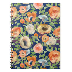 Orange Spring Flowers Notizblock