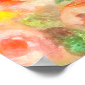 Orange Spring Flowers Poster (Ecke)