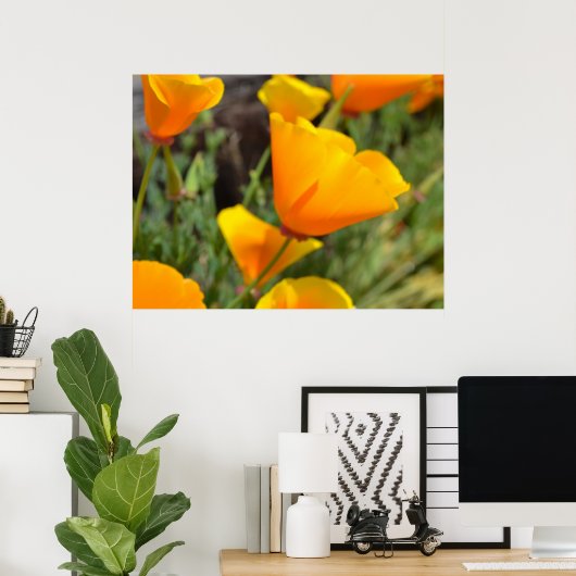 Orange Spring Flowers Poster (Heimbüro)