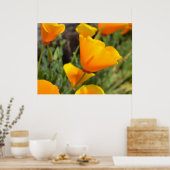 Orange Spring Flowers Poster (Küche)