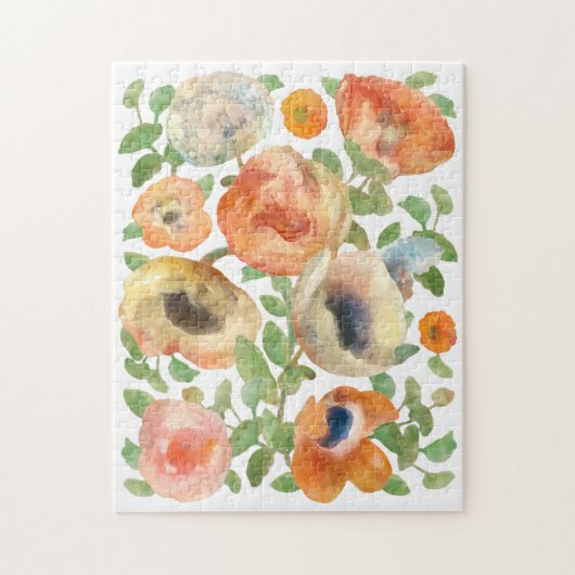 Orange Spring Flowers Puzzle (Vertikal)
