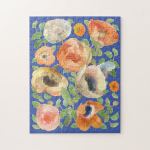 Orange Spring Flowers Puzzle