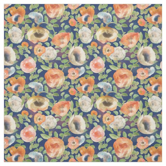 Orange Spring Flowers Stoff (Muster)