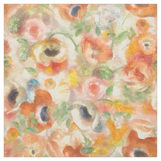 Orange Spring Flowers Stoff (Muster)