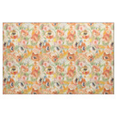 Orange Spring Flowers Stoff (Fat Quarter (45,7 x 55,9 cm))