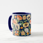 Orange Spring Flowers Tasse (Vorderseite Links)