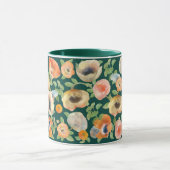 Orange Spring Flowers Tasse (Zentrum)