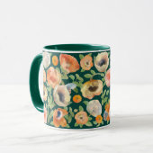 Orange Spring Flowers Tasse (Vorderseite Links)