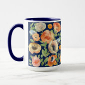 Orange Spring Flowers Tasse (Links)