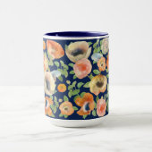 Orange Spring Flowers Tasse (Zentrum)