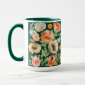 Orange Spring Flowers Tasse (Links)