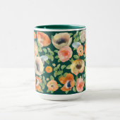 Orange Spring Flowers Tasse (Zentrum)