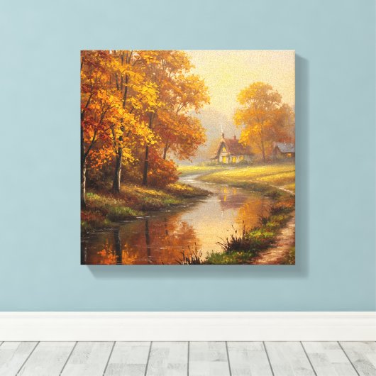 Orange Springs Landschaft Canvas Print Leinwanddruck (Insitu (Holzboden))