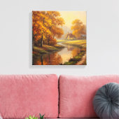 Orange Springs Landschaft Canvas Print Leinwanddruck (Insitu (Wohnzimmer))