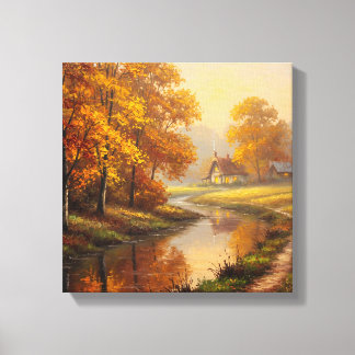 Orange Springs Landschaft Canvas Print Leinwanddruck