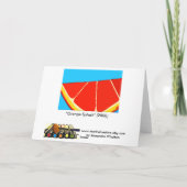 Orange Spritzen-Gruß-Karte Karte (Rückseite)