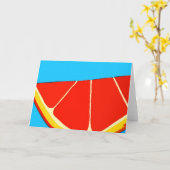 Orange Spritzen-Gruß-Karte Karte (Gelbe Blume)