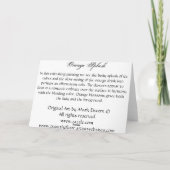 Orange Spritzen Karte (Rückseite)