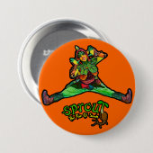 Orange Sprout Button (Vorne & Hinten)