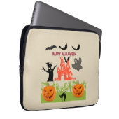Orange Spuk House, Zombie Green Hands, Geist Laptopschutzhülle (Vorne Rechts)