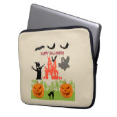 Orange Spuk House, Zombie Green Hands, Geist Laptopschutzhülle (Vorderseite Links)