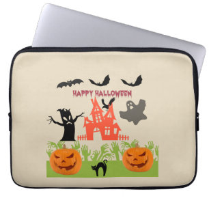 Orange Spuk House, Zombie Green Hands, Geist Laptopschutzhülle