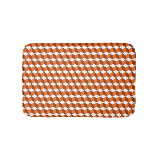 Orange Square: Abstrakter Vintager Hintergrund Badematte (Vorderseite)