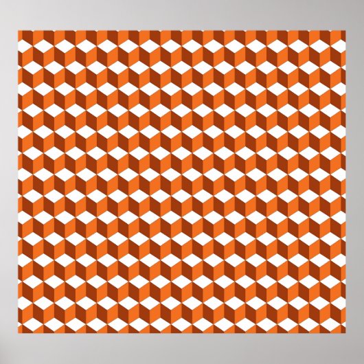 Orange Square: Abstrakter Vintager Hintergrund Poster (Vorne)