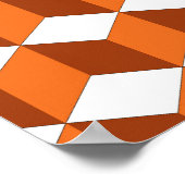 Orange Square: Abstrakter Vintager Hintergrund Poster (Ecke)