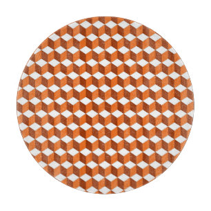 Orange Square: Abstrakter Vintager Hintergrund Schneidebrett
