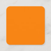 Orange Square Business Card Quadratische Visitenkarte (Vorderseite)