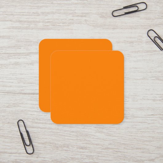 Orange Square Business Card Quadratische Visitenkarte (Vorderseite/Rückseite Beispiel)