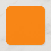 Orange Square Business Card Quadratische Visitenkarte (Rückseite)