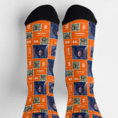 Orange Square Foto Abschluss Class Year Sounds Socken (Oben)