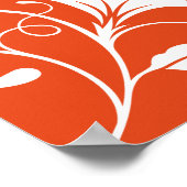 Orange Square Hochzeitsstichtabelle Poster (Ecke)